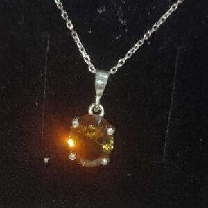 Zultanit Taşı ( Diapospor ) Gümüş Natural Doğaltaş Kolye