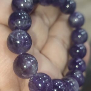Ametist Taşı 12 mm Natural Doğaltaş Bileklik