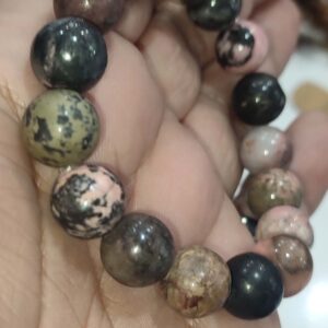 Rodonite Taşı 12 mm Natural Doğaltaş Bileklik