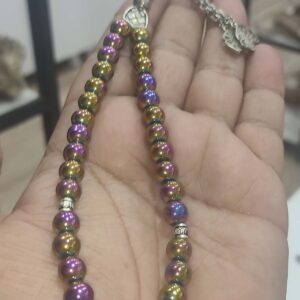 Hematit Taşı Gökkuşağı 8 mm Natural Doğaltaş Tesbih