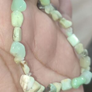 Krizopras Taşı Şekilsiz Kesim Natural Doğaltaş Bileklik