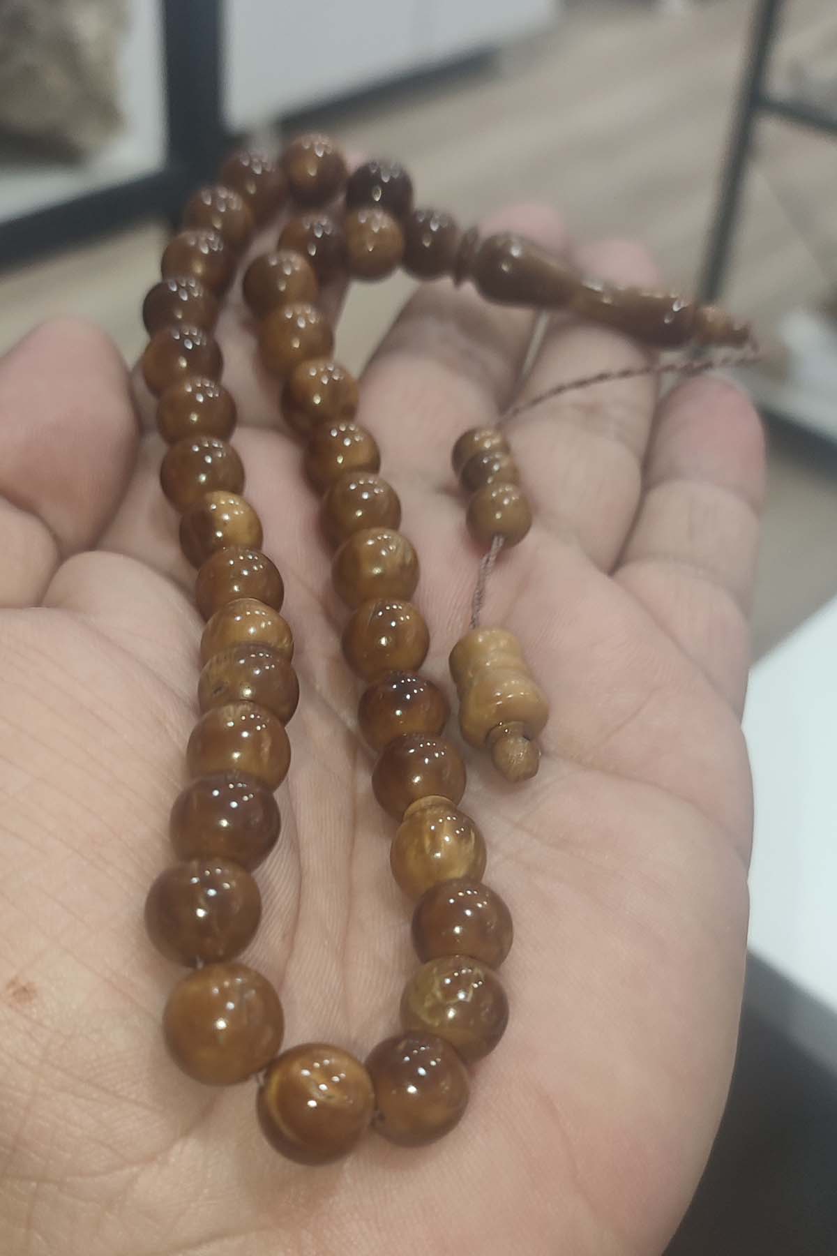 Kuka 10 mm Natural Ağaç Tesbih - Görsel 3
