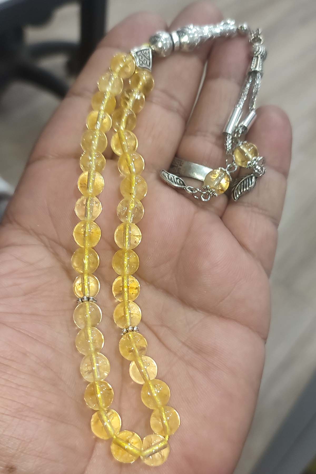 Sitrin Taşı 8 mm Natural Doğaltaş Tesbih