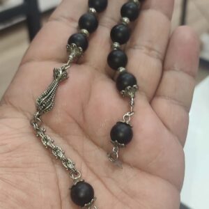 Obsidyen Taşı Zaza 10 mm Natural Doğaltaş Tesbih