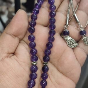 Ametist Taşı 8 mm Natural Doğaltaş Tesbih
