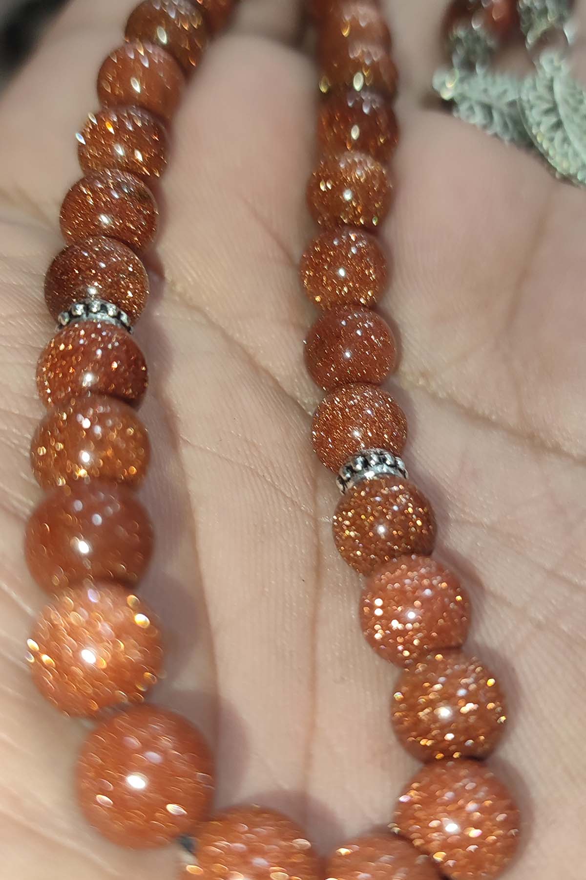 Kahve Yıldız Taşı 8 mm Natural Doğaltaş Tesbih - Görsel 2