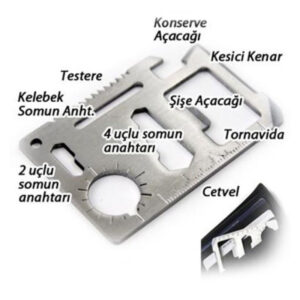 Çok Amaçlı Acil Durum Kiti Çelik Malzeme