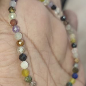 Akik Renkli 3 mm Faset Kesim Natural Doğaltaş Bileklik