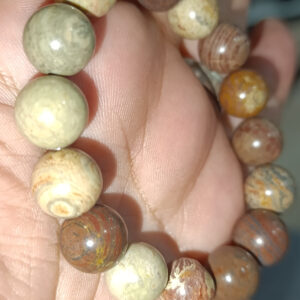 Jasper Taşı Kahve 12 mm Natural Doğaltaş Bileklik