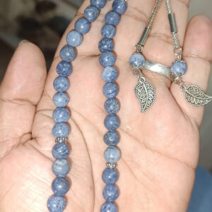 Mavi Mercan Taşı 8 mm Natural Doğaltaş Tesbih