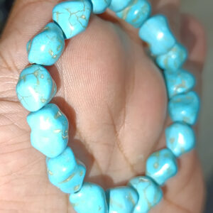 Turkuaz Taşı Sakız Natural Doğaltaş Bileklik