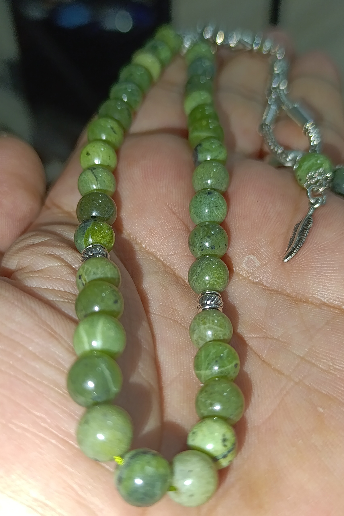 Yeşim Taşı Canada 8 mm Natural Doğaltaş Tesbih - Görsel 3