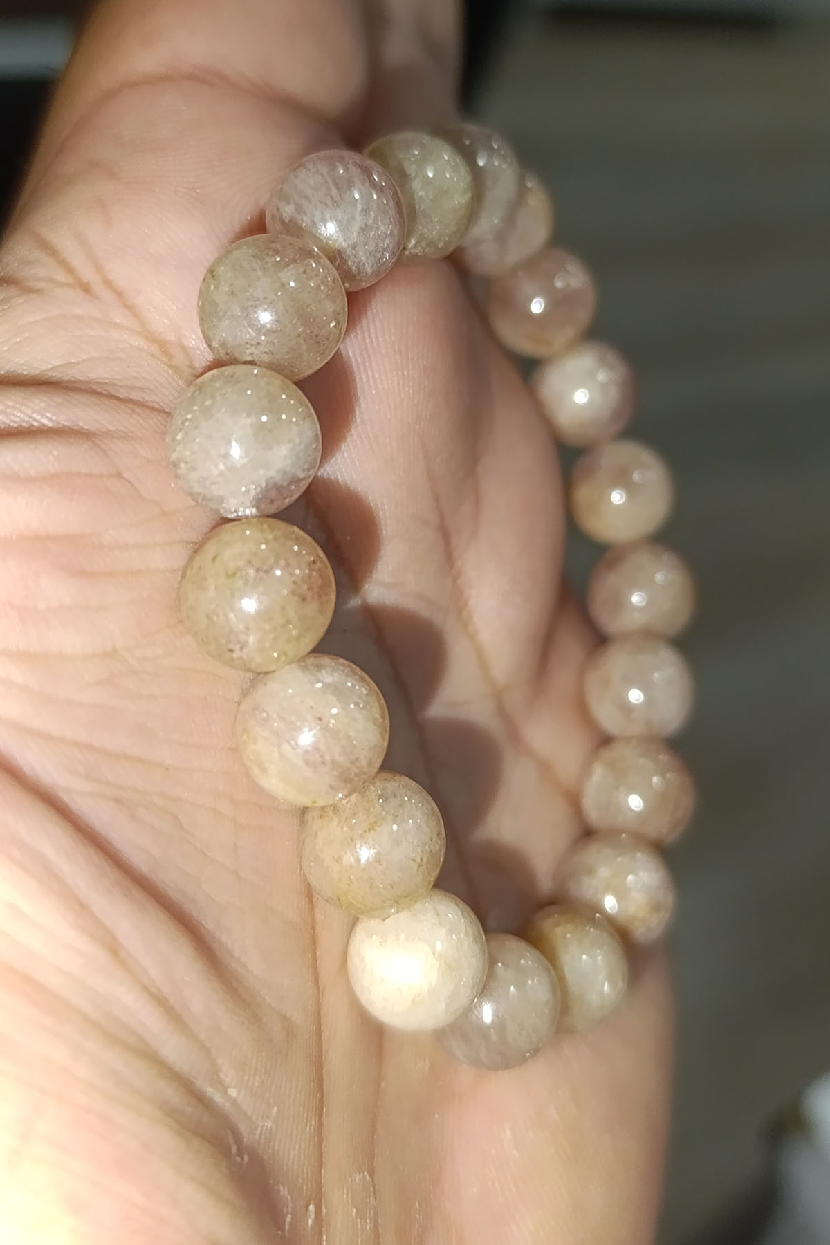 Güneş Taşı 10 mm Natural Doğaltaş Bileklik