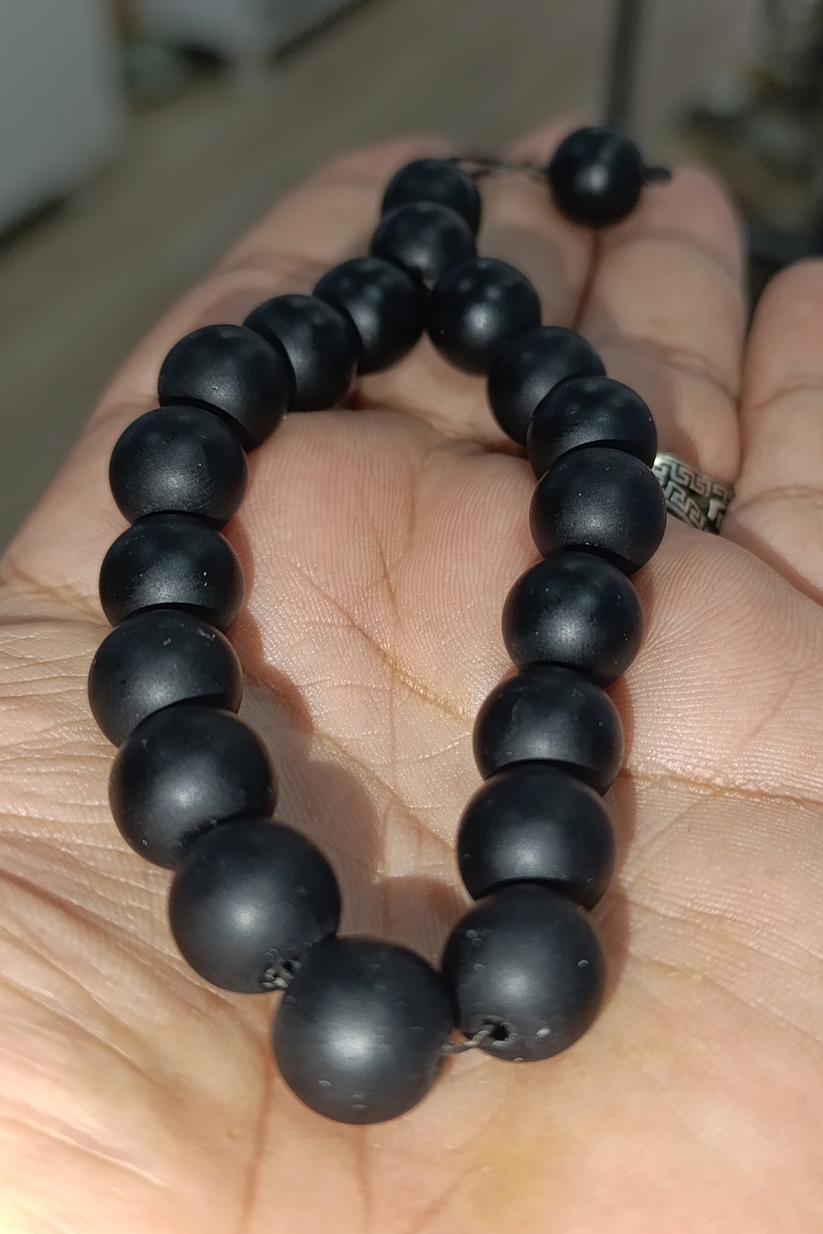Mat Oniks Taşı 12 mm Natural Doğaltaş Tesbih - Görsel 3