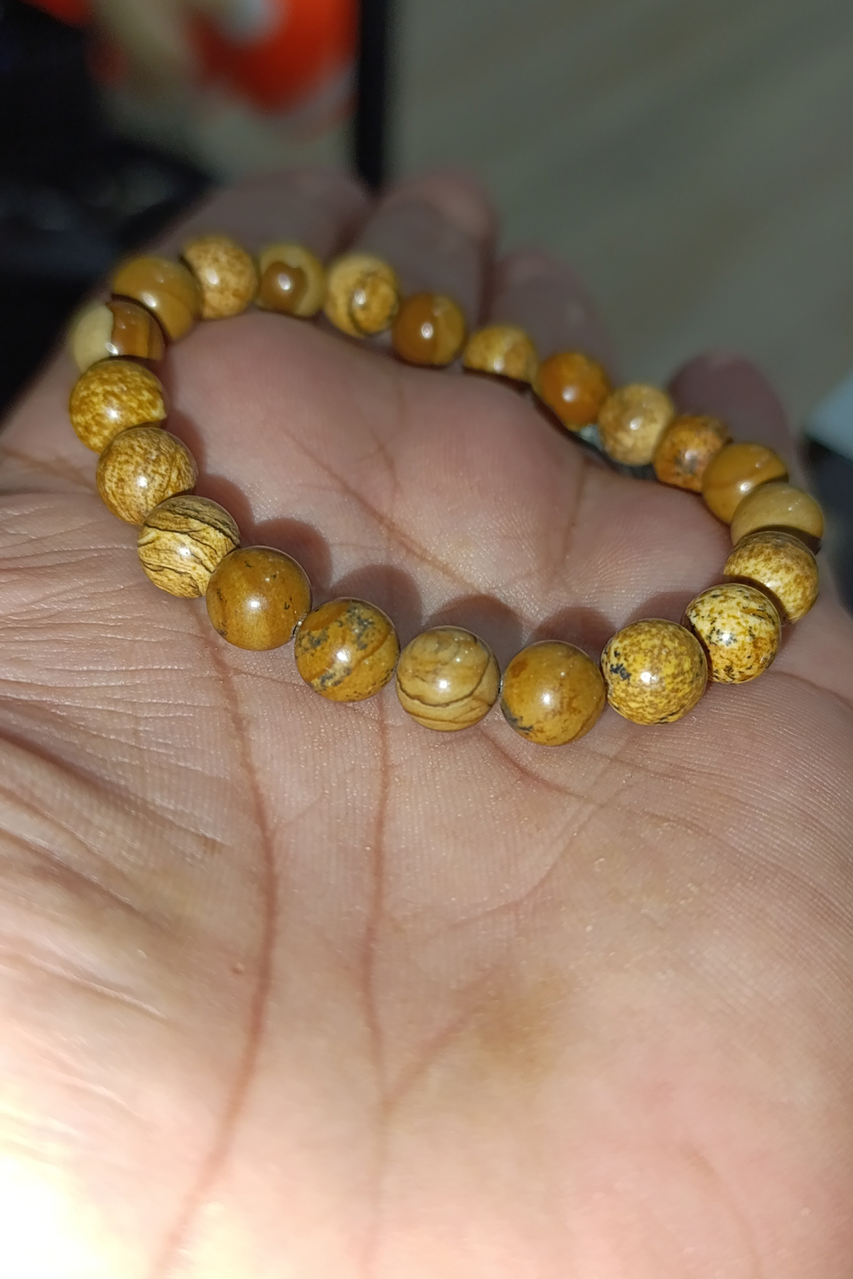 Odun Jasper Taşı 8 mm Natural Doğaltaş Bileklik - Görsel 2