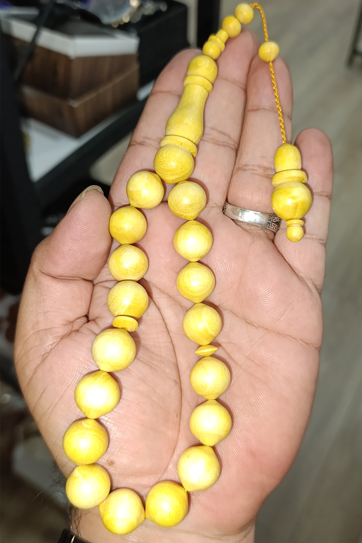 Portakal Ağacı 14 mm Natural Ağaç Tesbih
