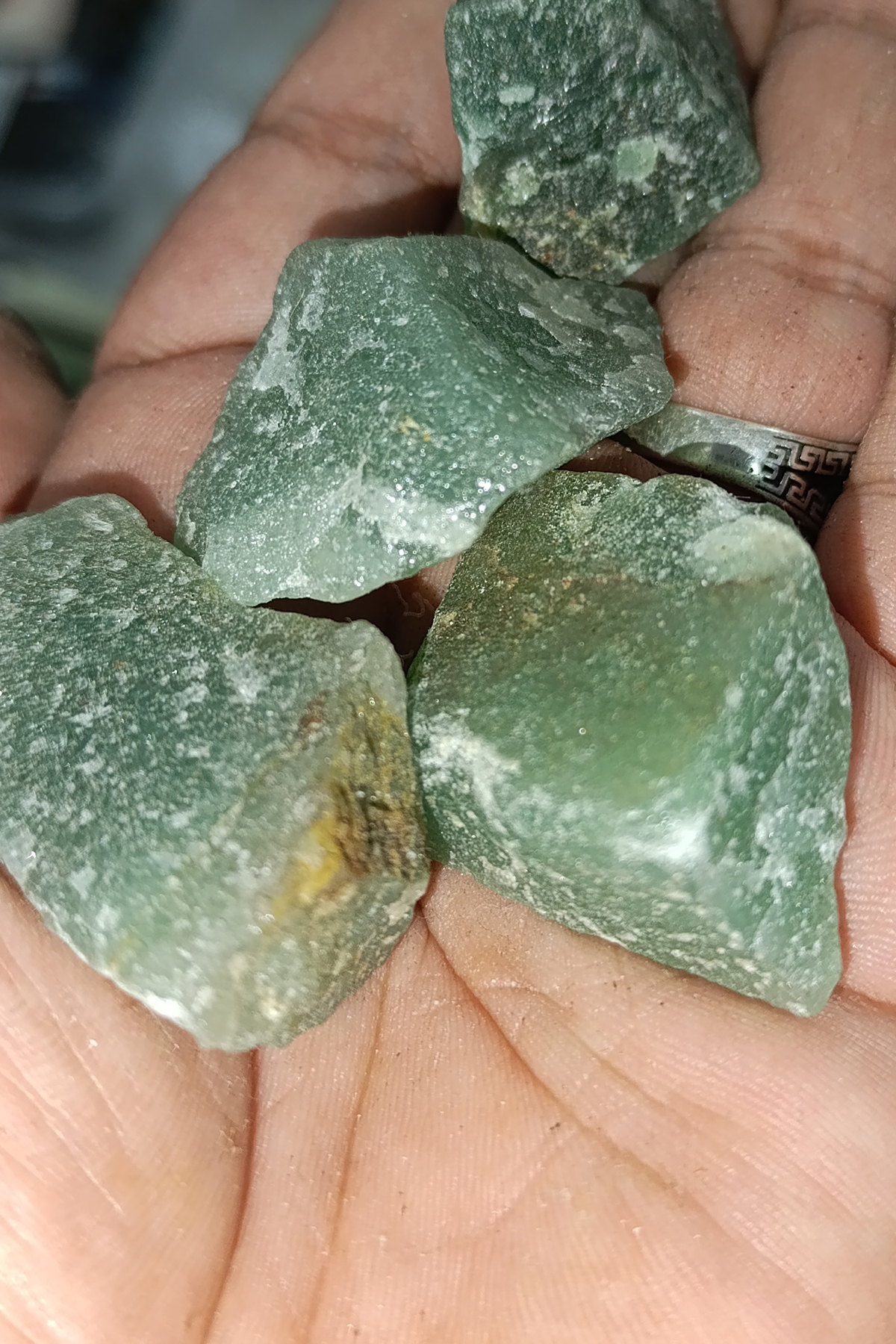 Yeşil Aventurin Taşı İşlenmemiş Doğaltaş Kütle 1 Adet - Görsel 2