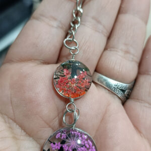 Epoksi Ağaç Ve Doğa Desenli Anahtarlık