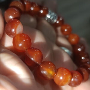 Kahve Akik 10 mm Faset Kesim Doğaltaş Bileklik