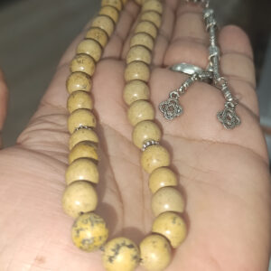 Jasper Taşı Krem 10 mm Natural Doğaltaş Tesbih