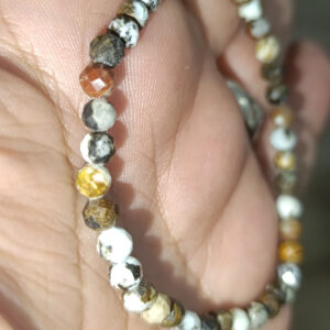 Larimar Taşı 5 mm Faset Kesim Doğaltaş Bileklik