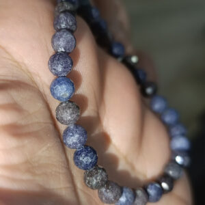 Safir Taşı 6 mm Faset Kesim Natural Doğaltaş Bileklik