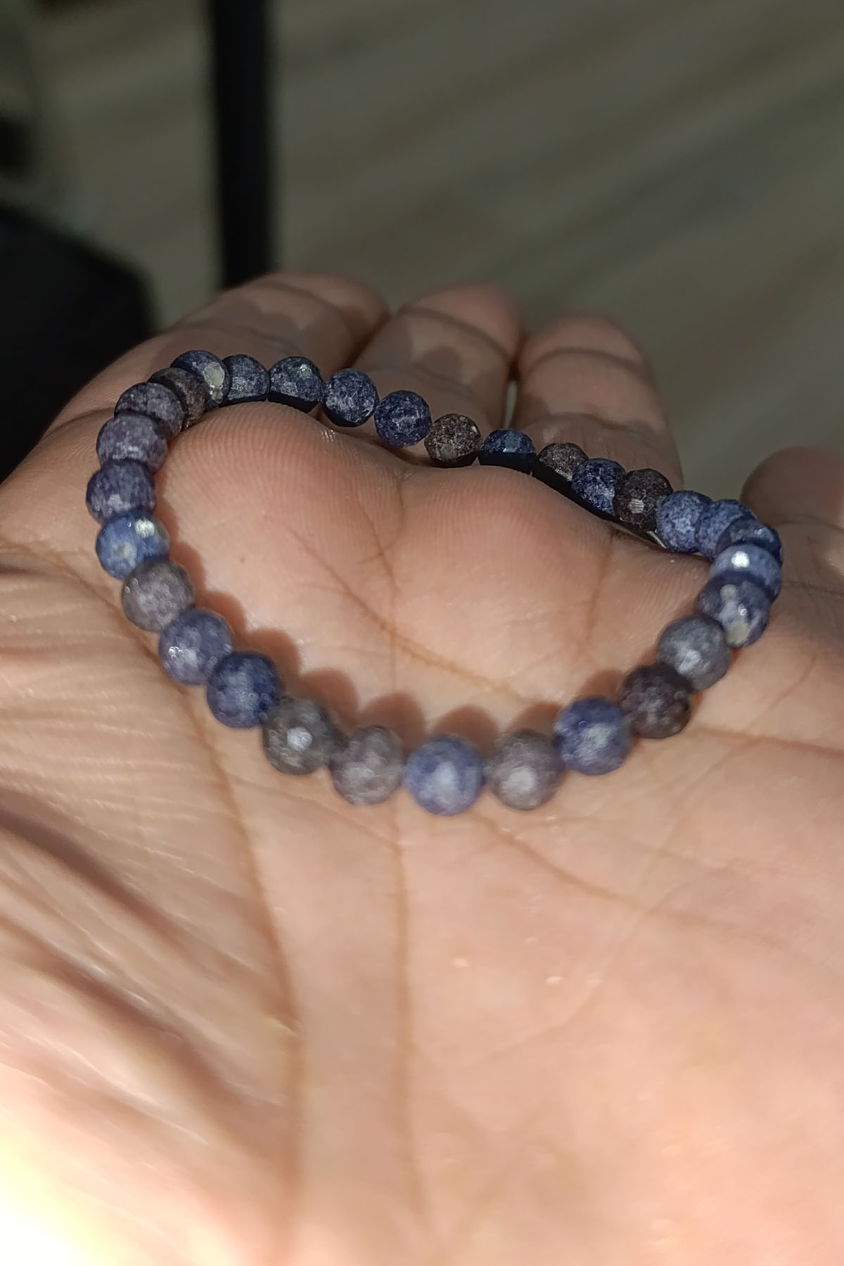 Safir Taşı 6 mm Faset Kesim Natural Doğaltaş Bileklik - Görsel 4