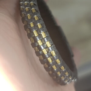 Deri Siyah Rose Çelik Örme Bileklik