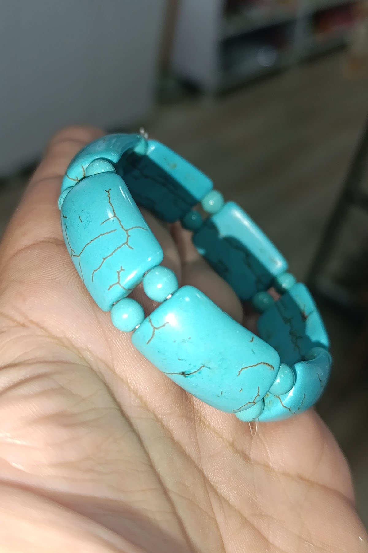 Turkuaz Taşı Rolex Natural Doğaltaş Bileklik