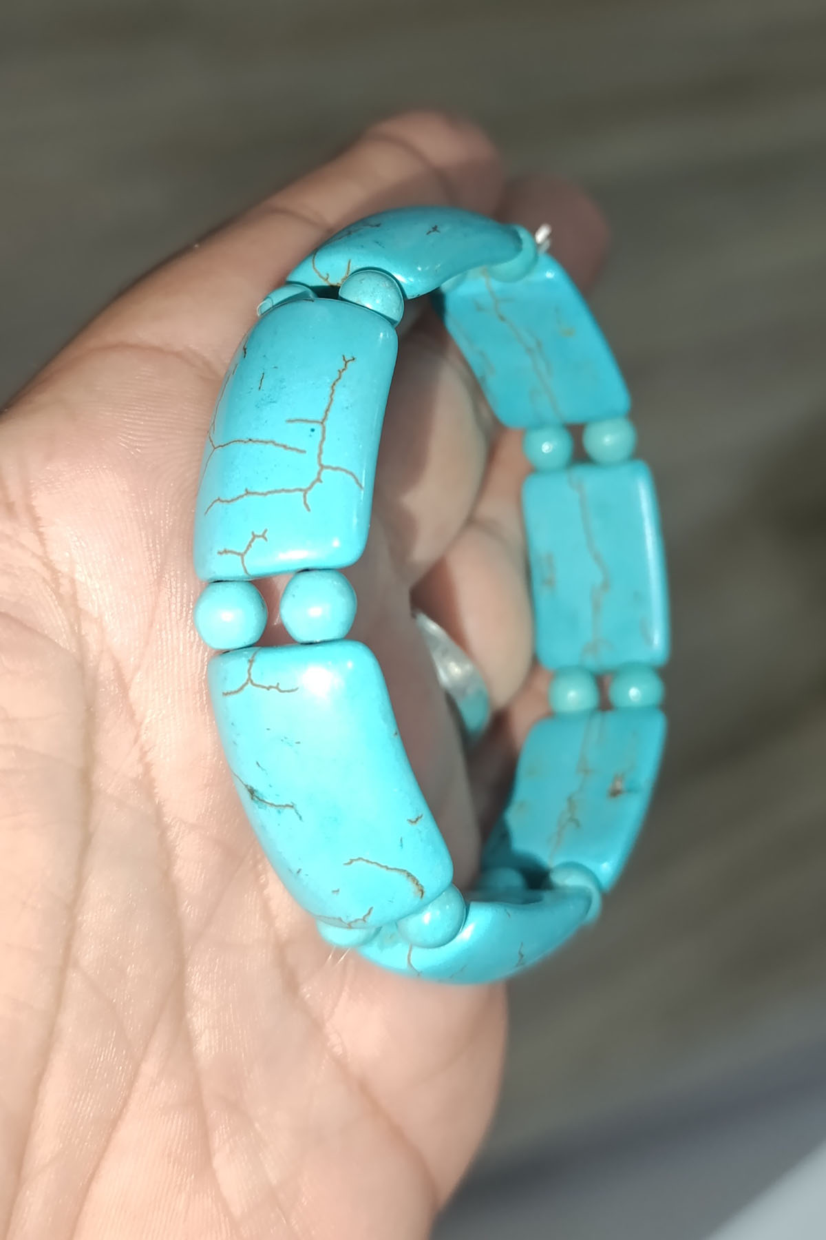Turkuaz Taşı Rolex Natural Doğaltaş Bileklik - Görsel 4