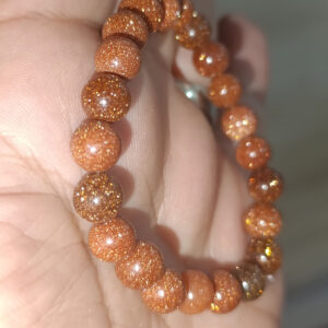 Kahve Yıldız Taşı 8 mm Natural Doğaltaş Bileklik