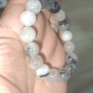 Rutilli Kuvars 12 mm Natural Doğaltaş Bileklik