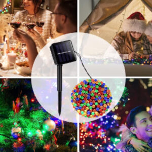 100 Led  Li Rgb Solar Enerjili  12 Metre Aydınlatma