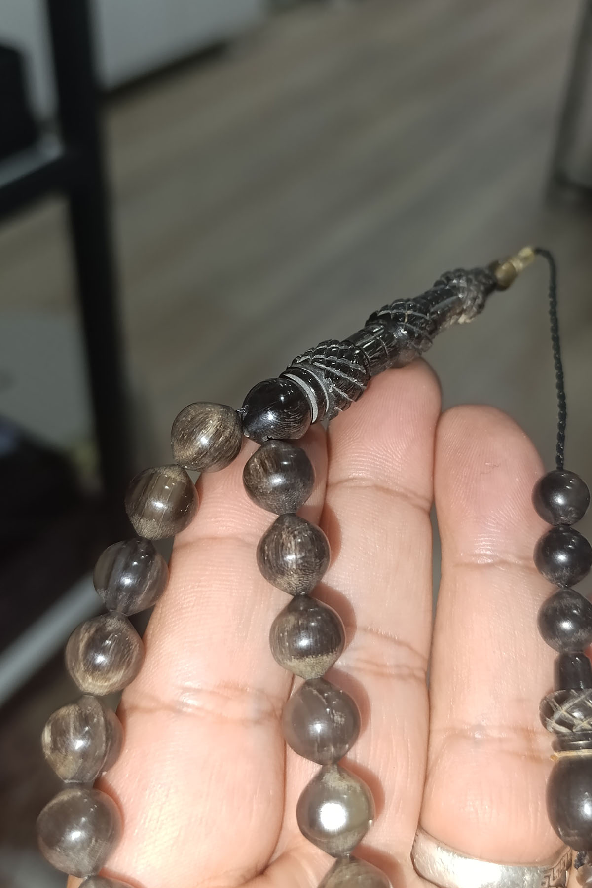 Bufalo Boynuzu 10 mm işlemeli İmameli Tesbih - Görsel 2