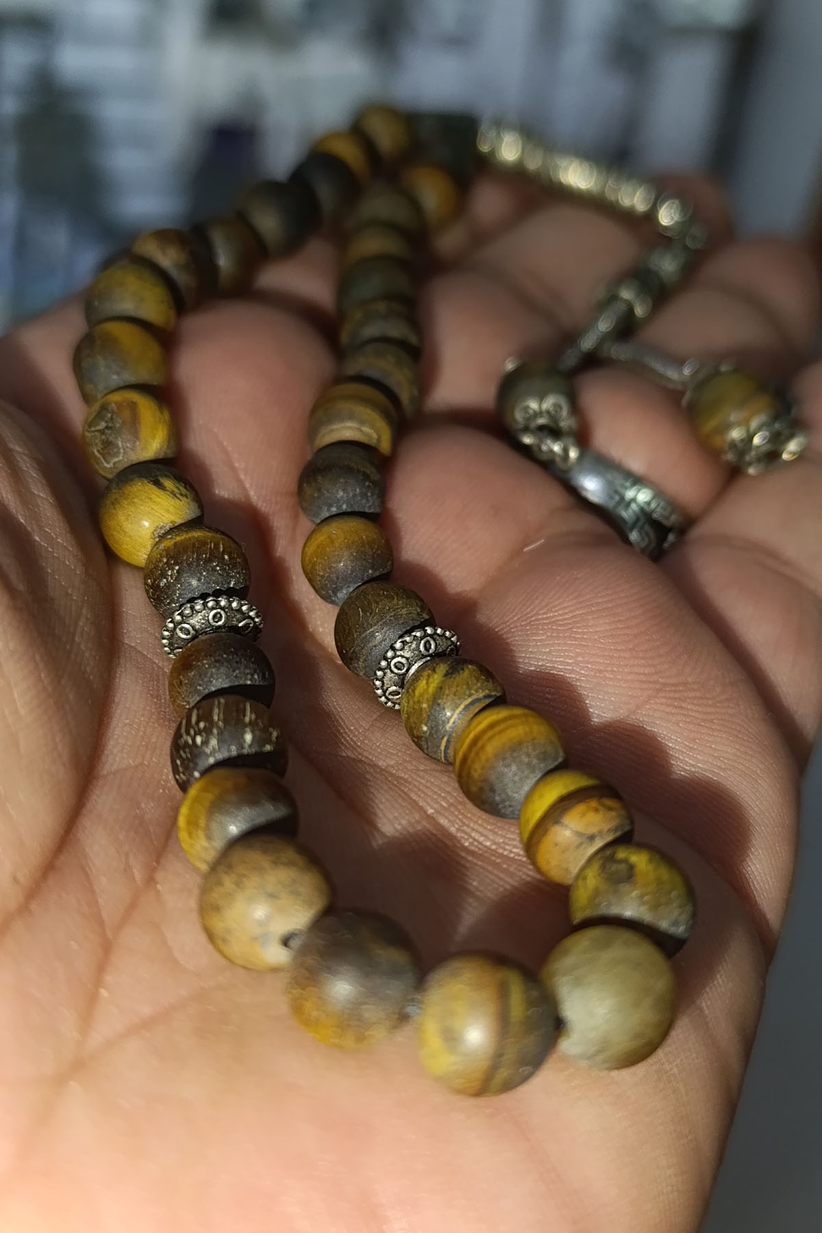 Kaplangözü Taşı 8 mm Mat Doğaltaş Tesbih - Görsel 3