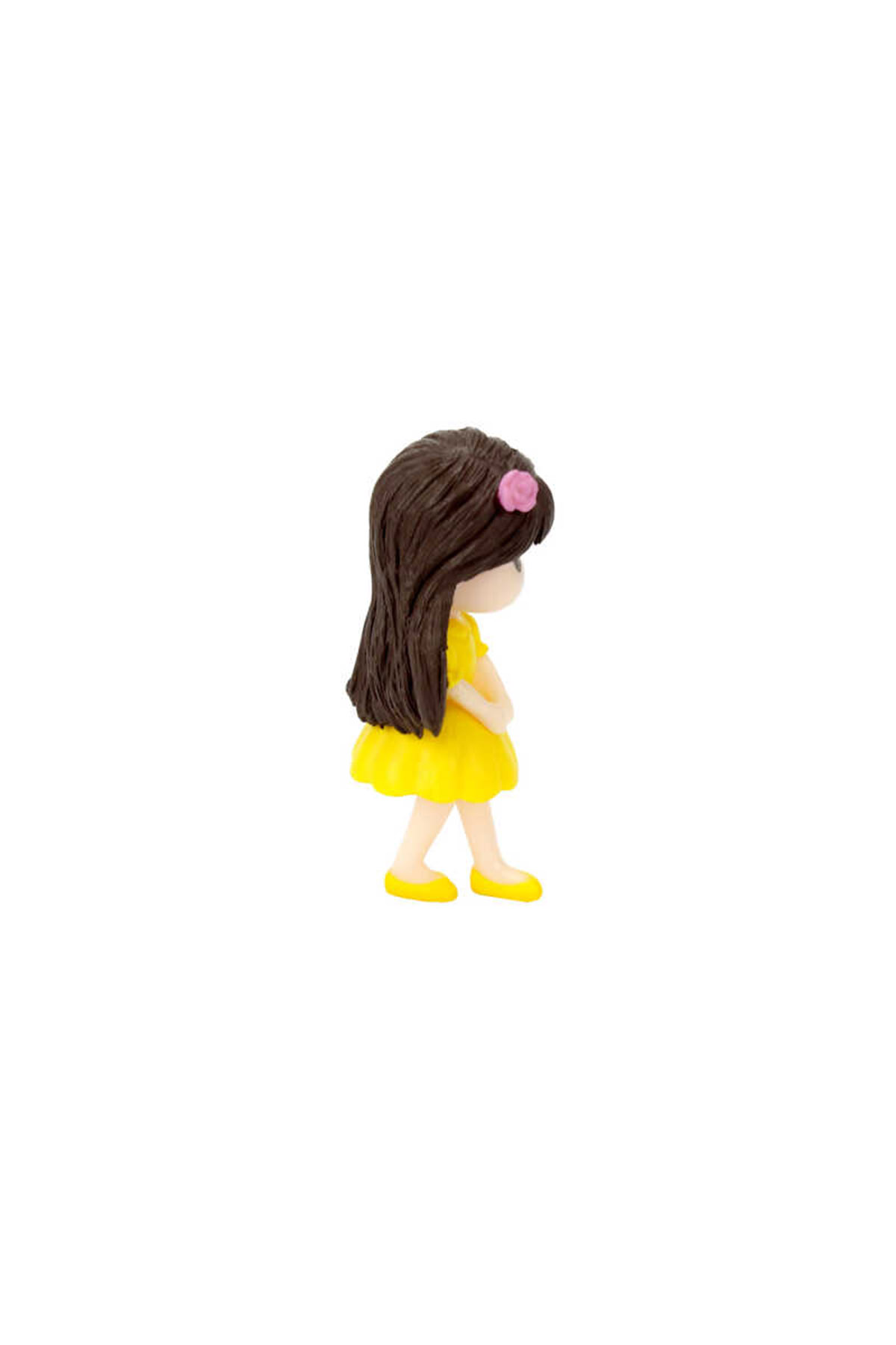 Sarı Elbiseli Kız Plastik Teraryum Dekoratif Biblo 5 cm - Görsel 3