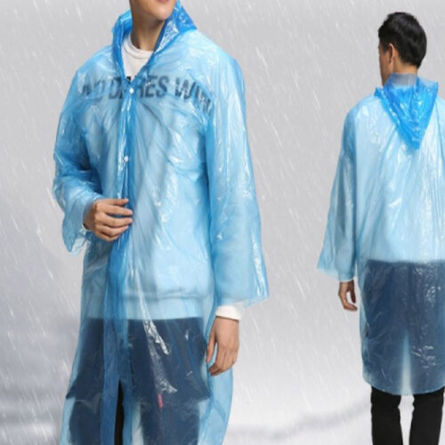 Naylon Cep Yağmurluk ,İnce Şeffaf Yağmurluk  Beyaz 2 Adet