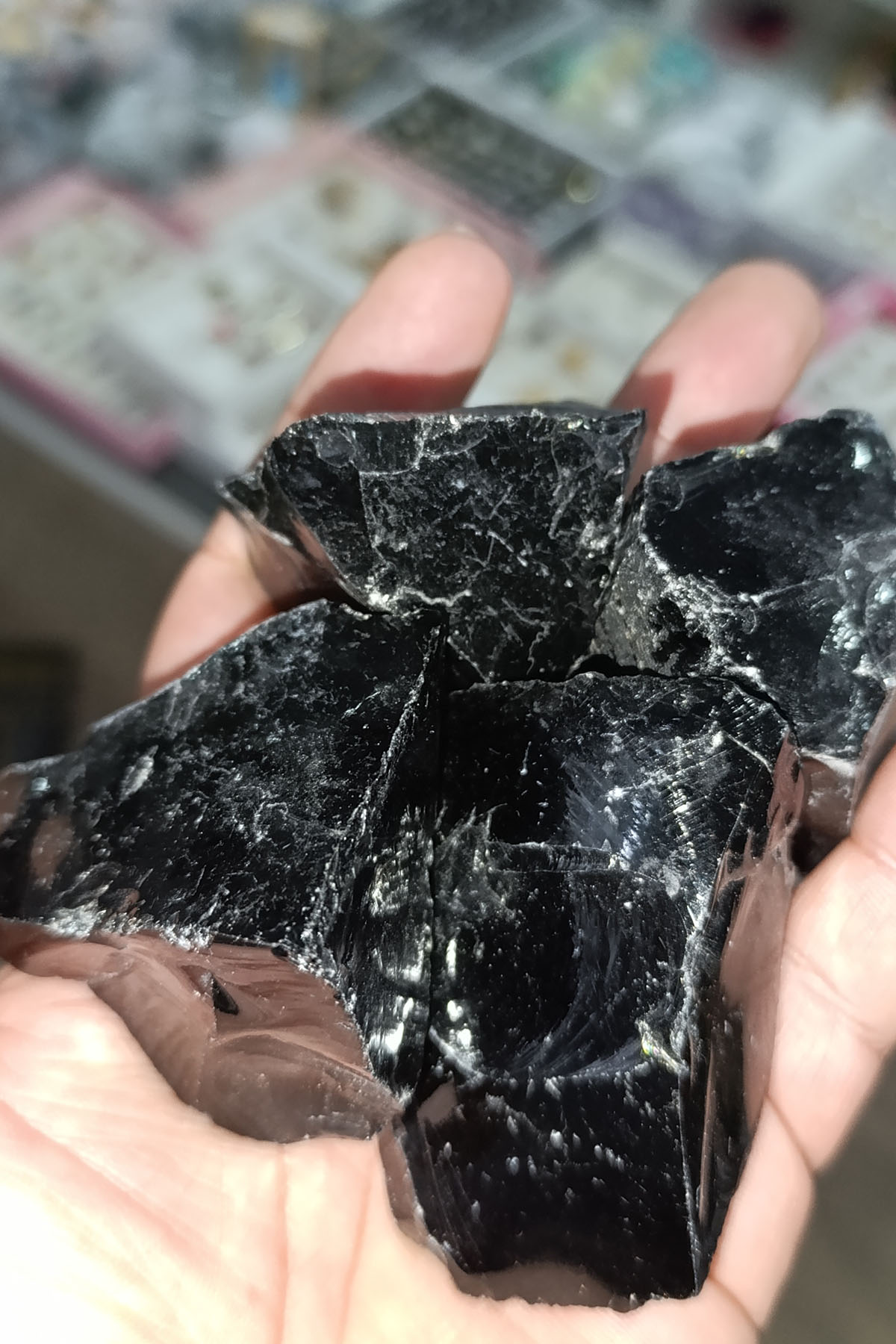 Obsidyen Taşı Ham İşlenmemiş Doğaltaş Kütle 1 Adet - Görsel 2