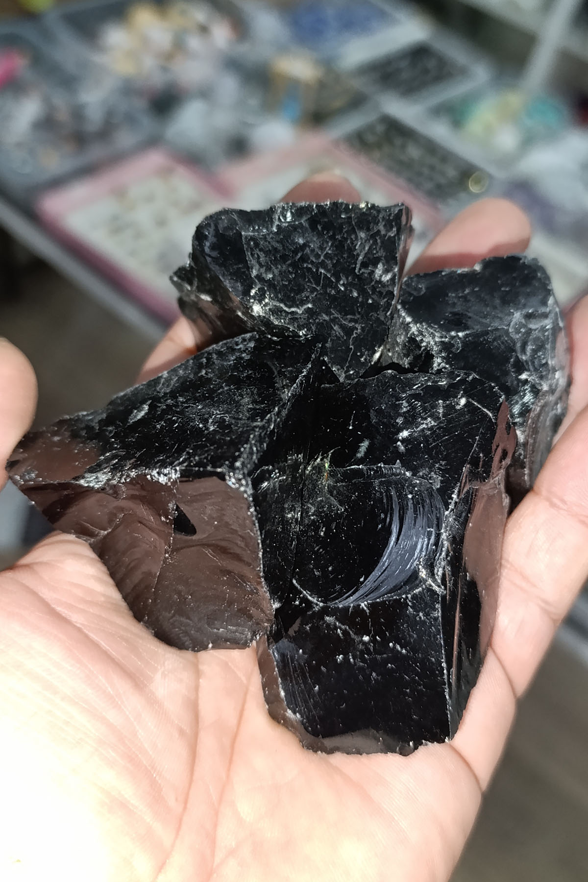 Obsidyen Taşı Ham İşlenmemiş Doğaltaş Kütle 1 Adet