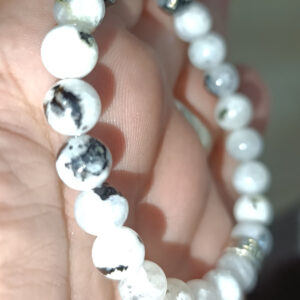 Ay Taşı 8 mm Natural Doğaltaş Bileklik