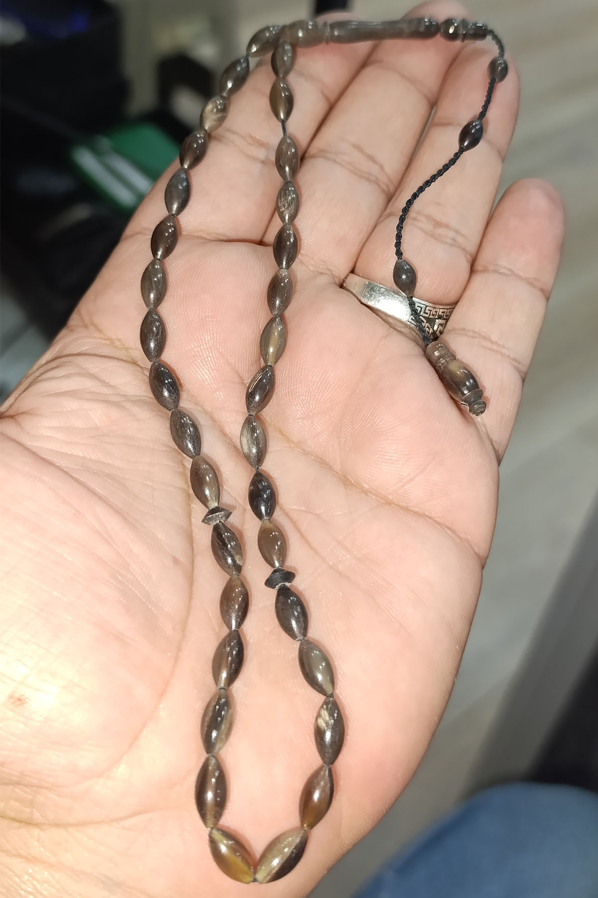 Bufalo Boynuzu Arpa Kesim 5 x 10 mm Tesbih - Görsel 3