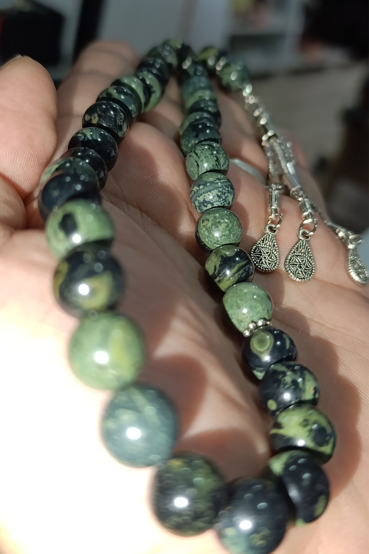 Kan Baba Jasper Taşı 10 mm Doğaltaş Tesbih - Görsel 2