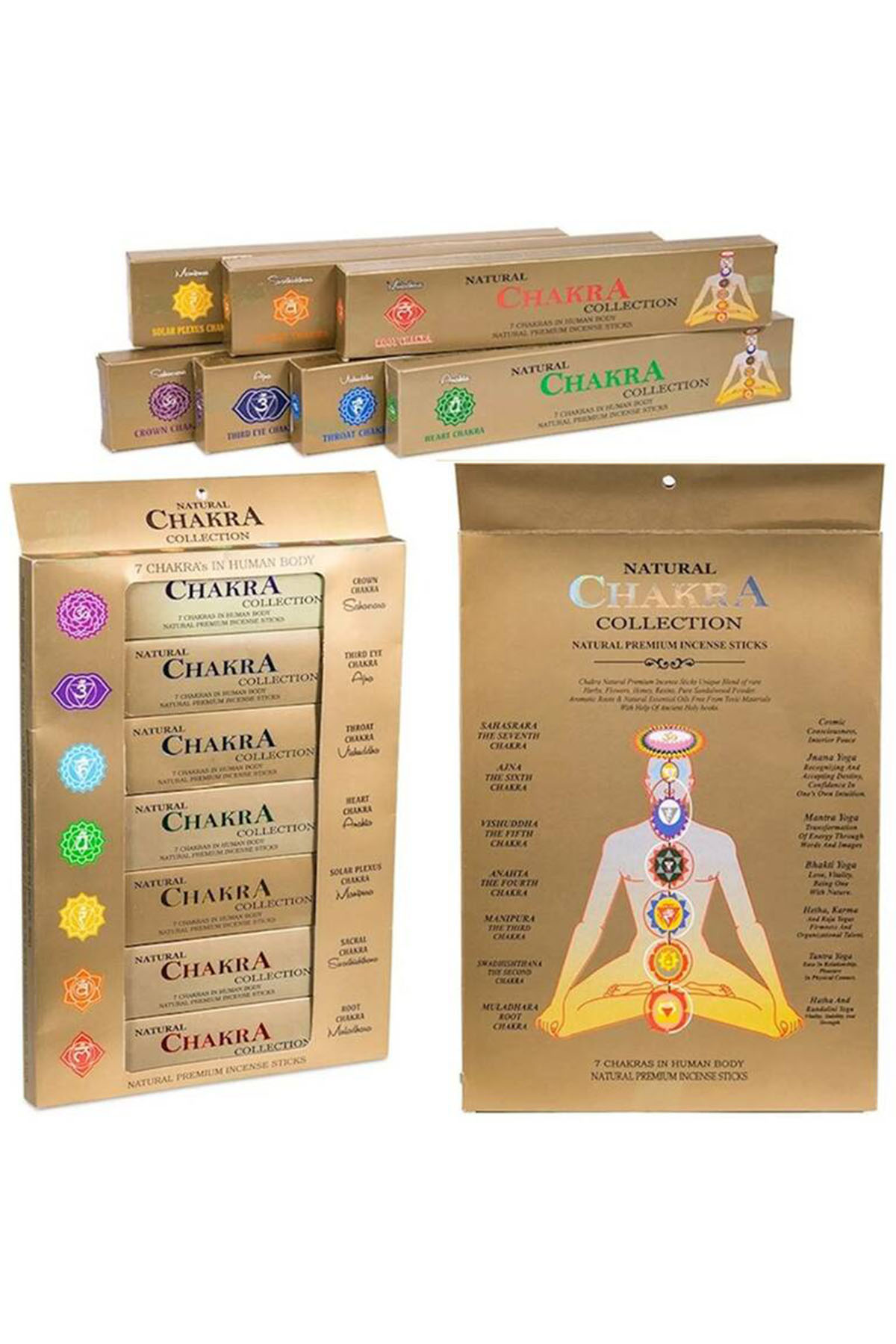1 Kutu 7 li Chakra Natural Tütsü