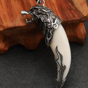 Kurt Dişli Havalı Kolye Paslanmaz Çelik Kolye