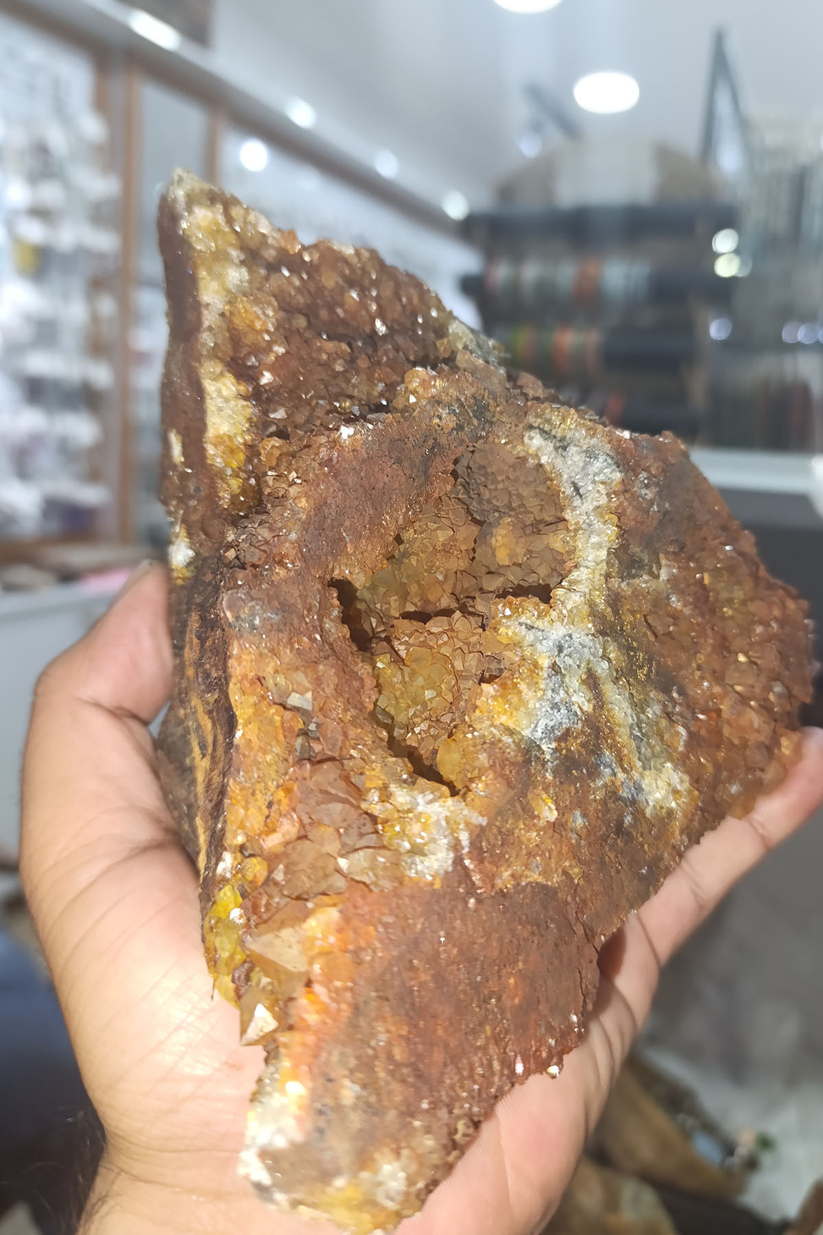 Sitrin Taşı ( Para Taşı ) Ham Natural Doğaltaş Kütle 1612 Gr - Görsel 2