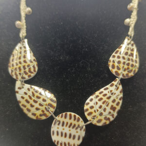 Sedef Benekli Conus 5,li Deniz Kabuğu Kolye