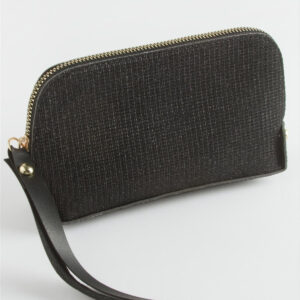 Parlak Siyah Dikdörtgen Suni Deri Cüzdan