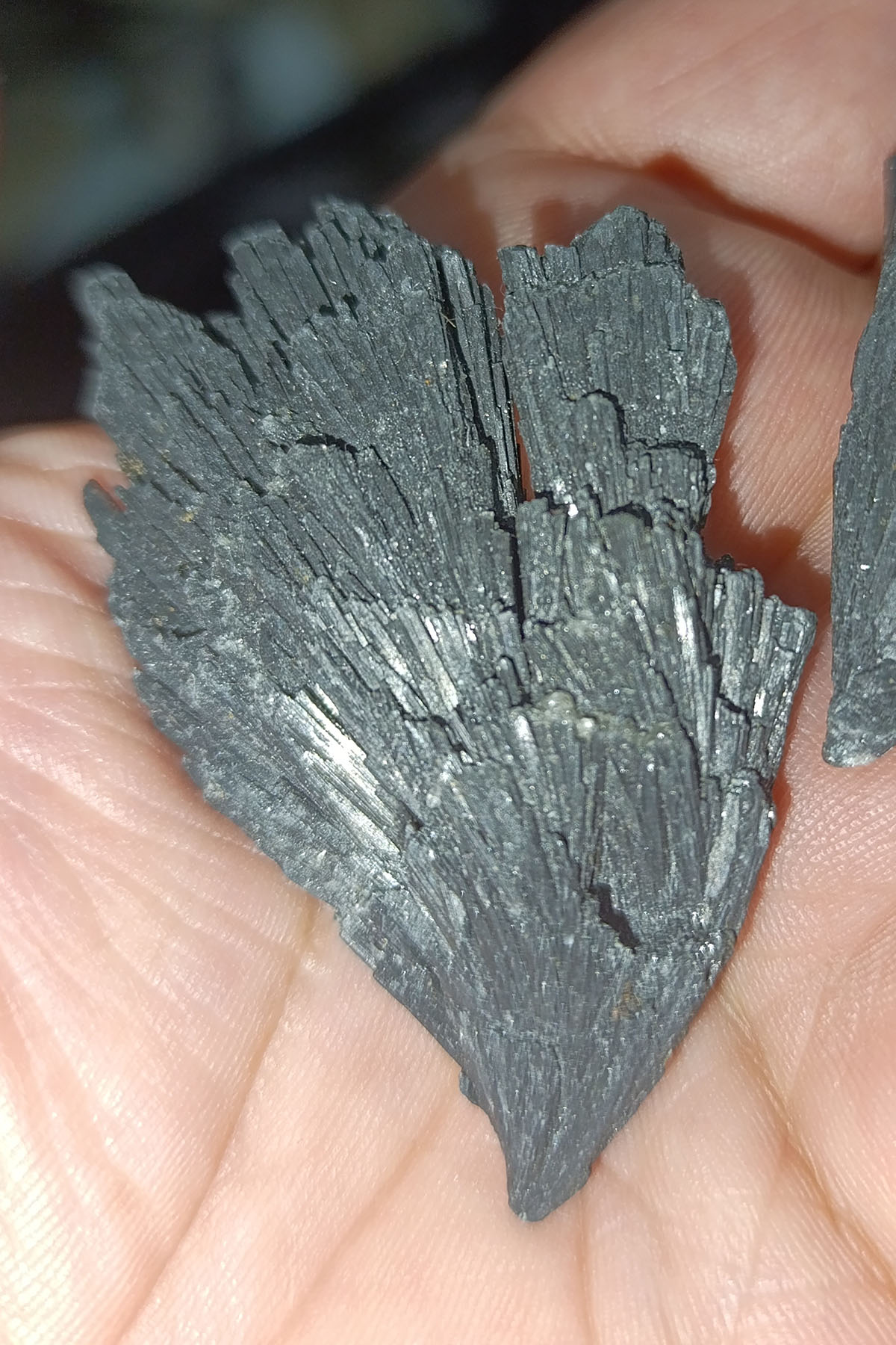Siyah Kyanit Taşı Ham Natural Doğaltaş Kütle 1 Adet