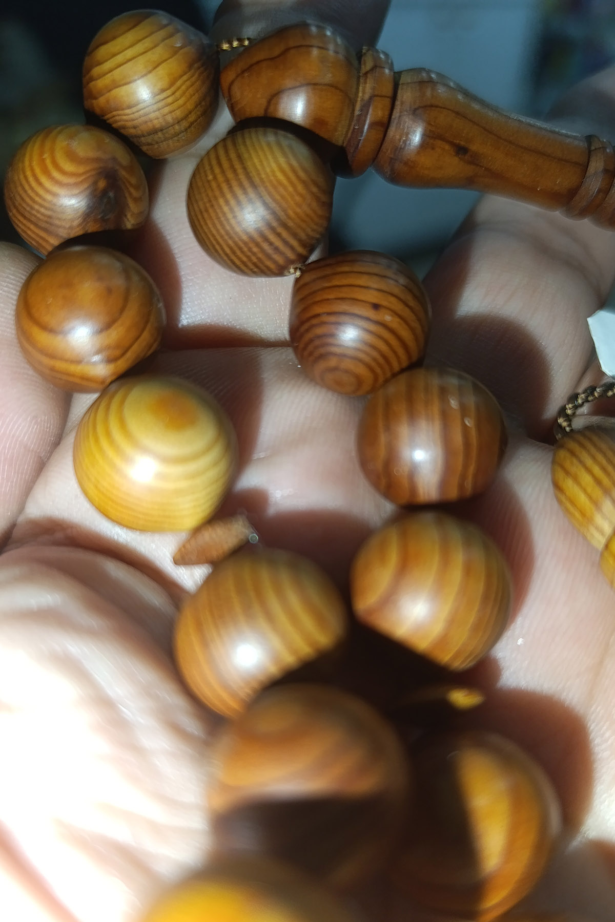 Kıbrıs Ağacı Bilek Boy 14 mm Tesbih - Görsel 3