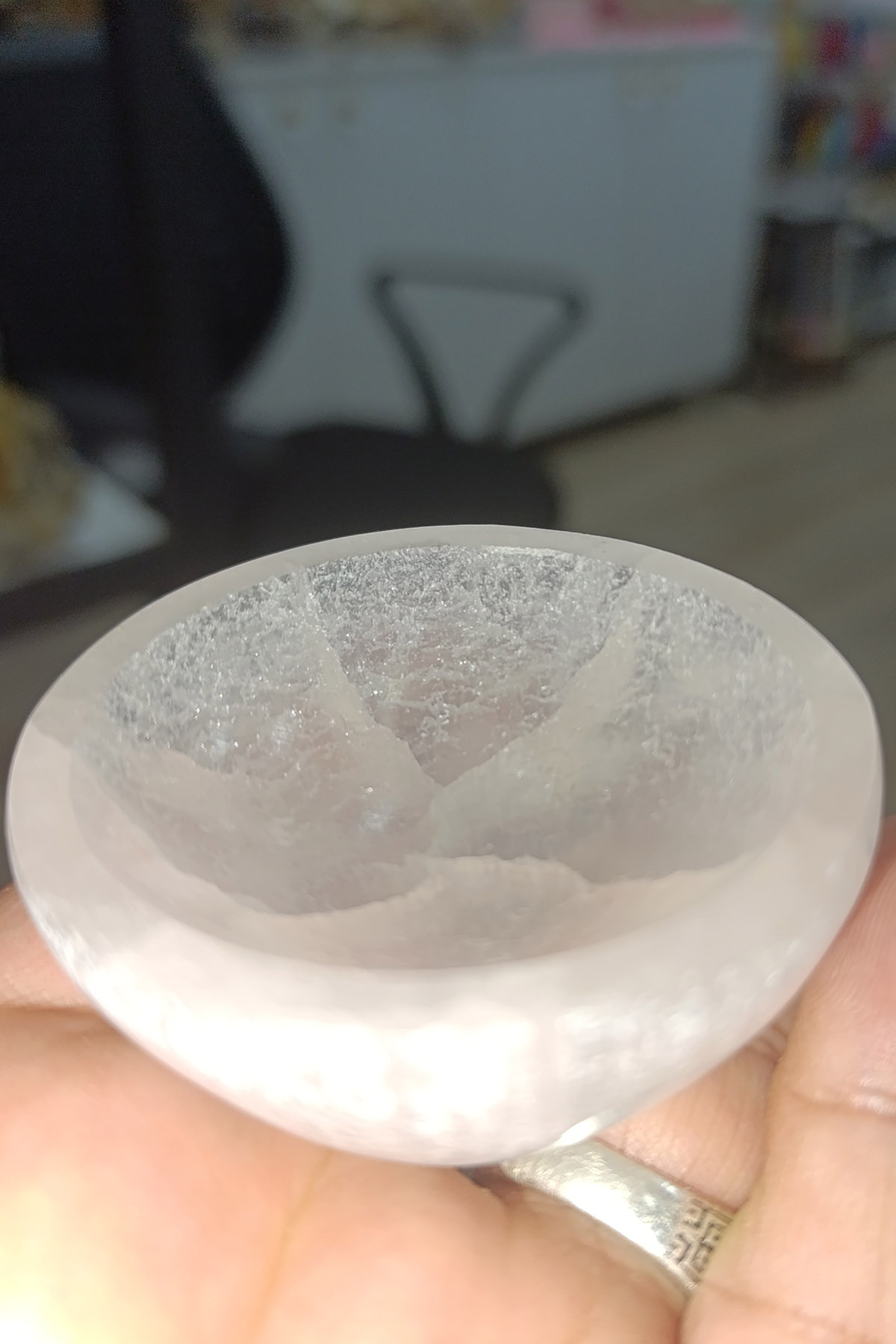 Selenit Taşı Kase 6 cm – Doğal Arındırıcı Kase